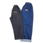 Pintuck Fleece Denim Pants