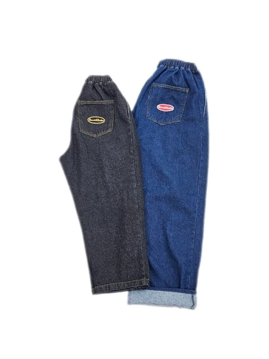 Pintuck Fleece Denim Pants