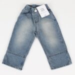 Stitch Wide Sand Peach Denim Pants