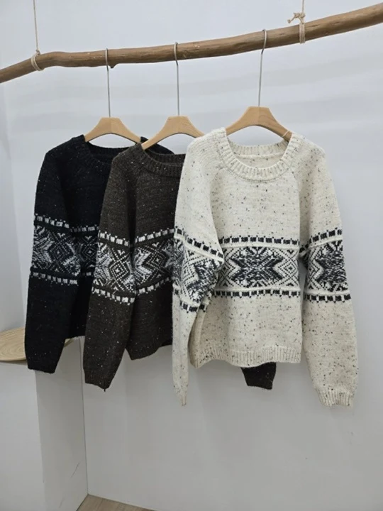 Snowflake Round Knit