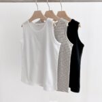 Stripe Sleeveless Layered Tee