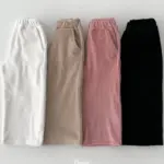 Corduroy Fleece Wide Pants