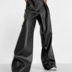 Low Waisted Double Pleats Wide Trousers​