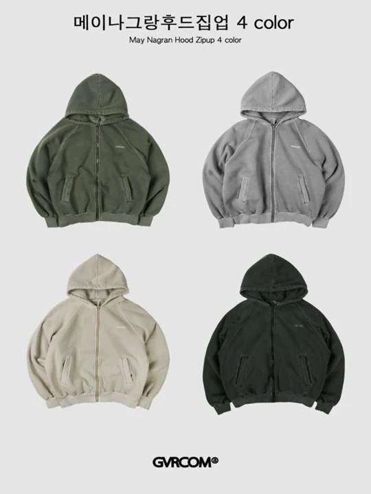 May Raglan Hood Zip-up Jacket