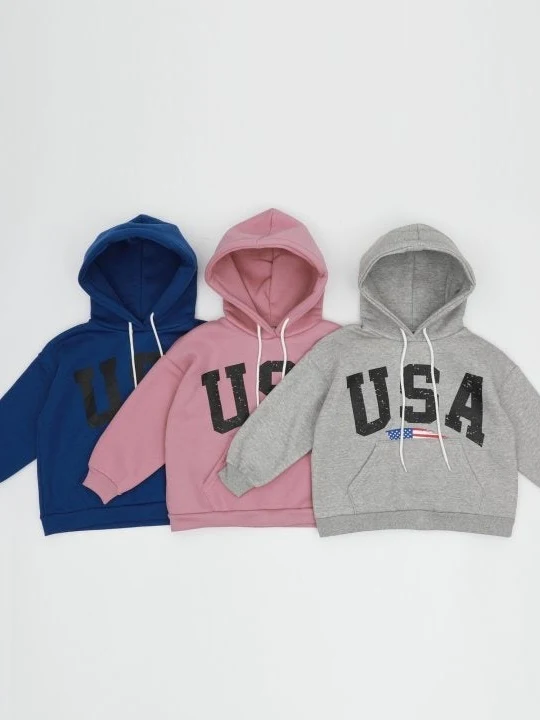 USA Fleece Hood Sweatshirts