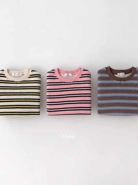 I Like Stripe Fleece Sweatshirts