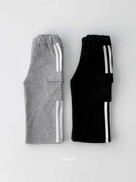 Two Stripes Fleece Cargo Pants