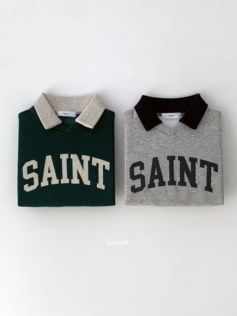 SAINT Fleece Collar Sweatshirts