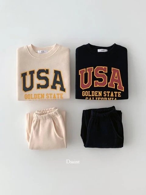 USA Golden Fleece Jogger Top Bottom Set