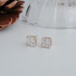 Rich Square Stone Cubic Earrings