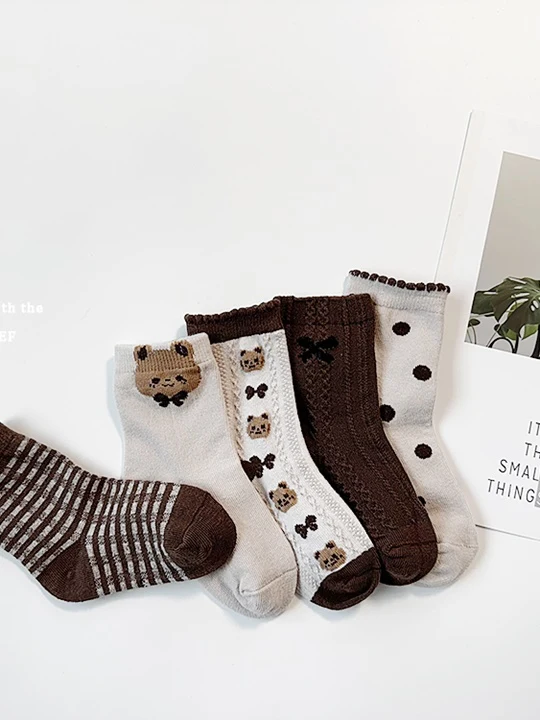 Mocha Bear Socks