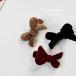 Velvet Mini Ribbon Hairpin (set of 3)