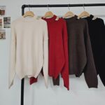 Neck Slit Loose Fit Knit