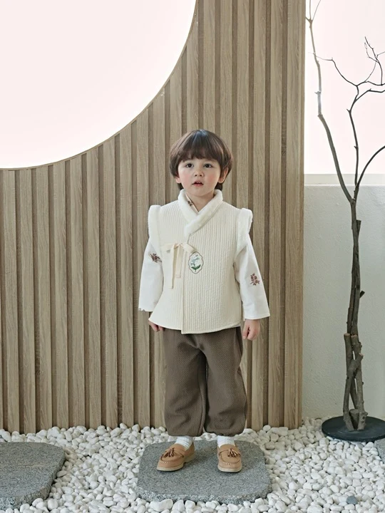 Floral Boy Hanbok Baeja Vest