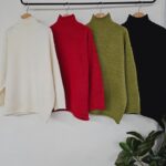 Lime Wide Turtleneck Knit