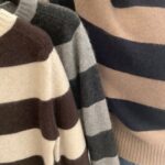 Fuzzy Brush Striped Knit