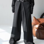 Oversized Wrapping Detail Wide Trousers