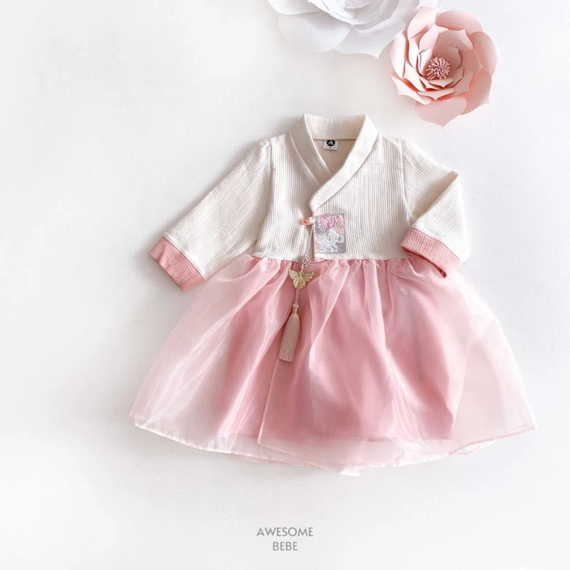 Awesome Bebe - Korean Children Fashion - #Kfashion4kids - Yehwa Embroidery Girls Hanbok