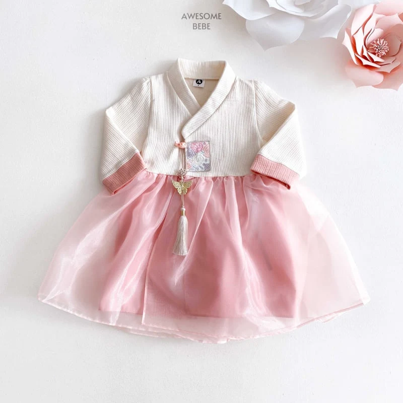 Awesome Bebe - Korean Children Fashion - #magicofchildhood - Yehwa Embroidery Girls Hanbok - 3