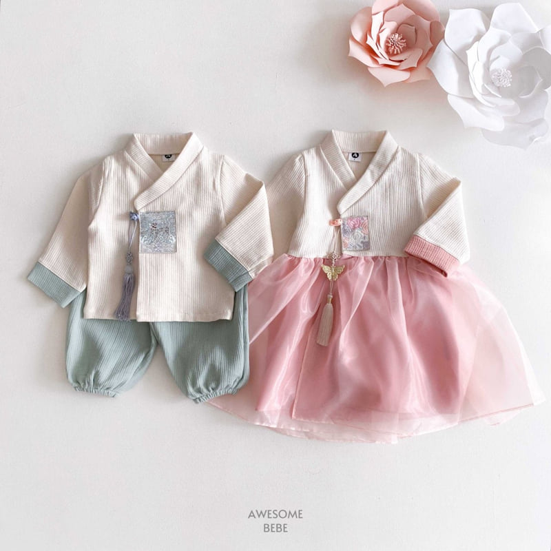 Awesome Bebe - Korean Children Fashion - #magicofchildhood - Yehwa Embroidery Girls Hanbok - 4