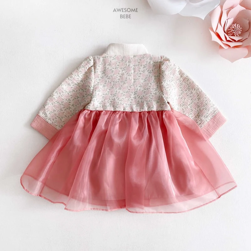 Awesome Bebe - Korean Children Fashion - #stylishchildhood - Pink Flower Girls Hanbok - 10