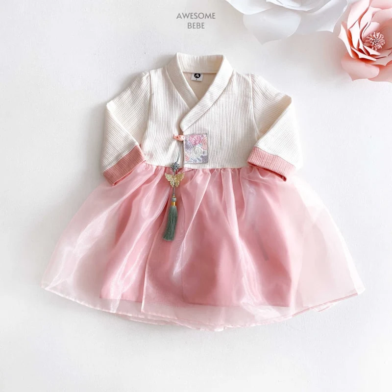 Awesome Bebe - Korean Children Fashion - #todddlerfashion - Yehwa Embroidery Girls Hanbok - 6