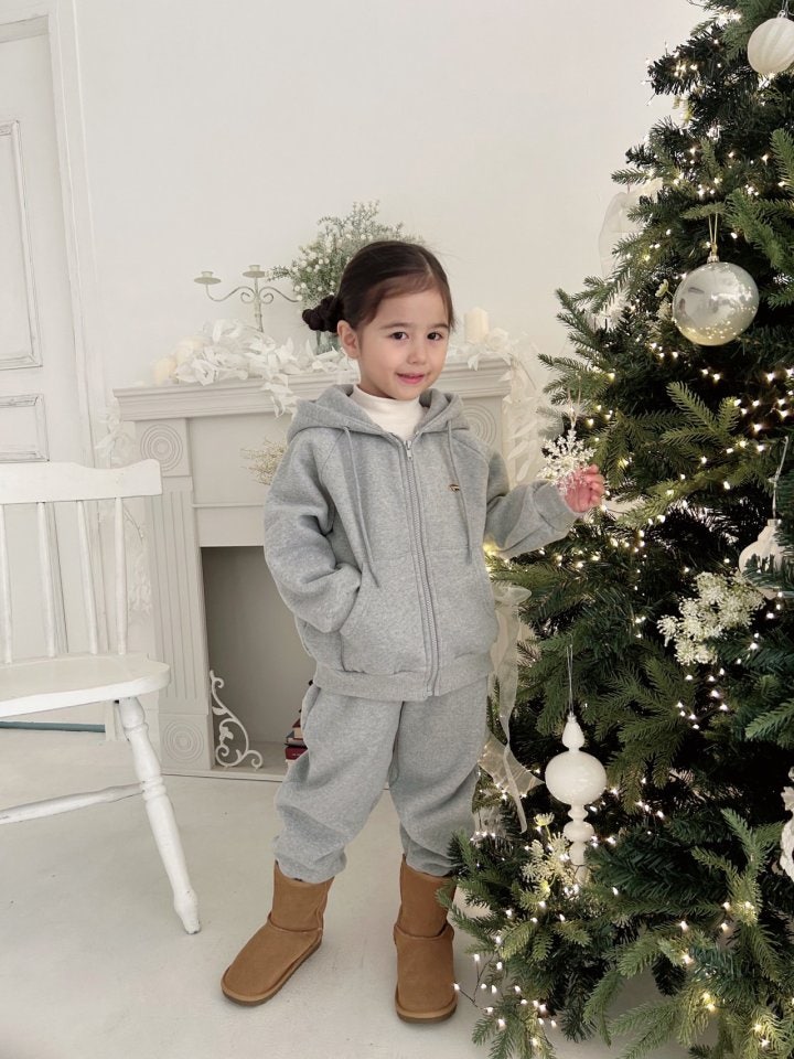 Azalea - Korean Children Fashion - #littlefashionista - Cozy Hood Set - 2