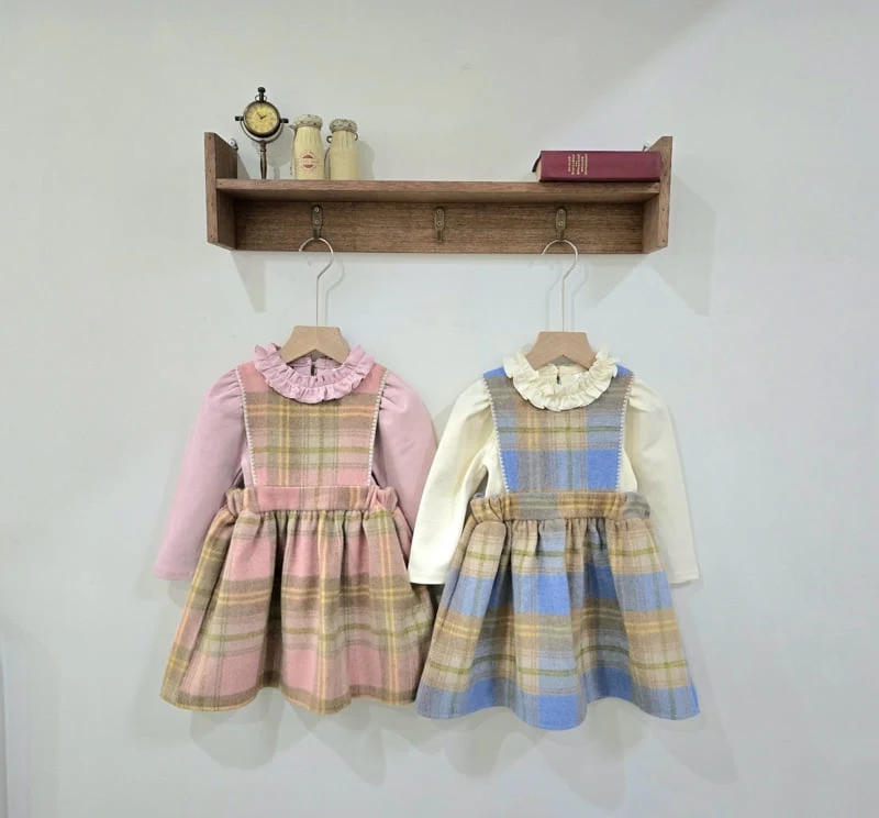 Bbb - Korean Children Fashion - #Kfashion4kids - Check One-piece