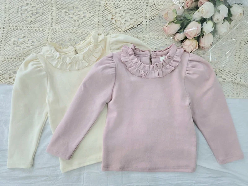 Bbb - Korean Children Fashion - #kidzfashiontrend - Neck Frill Tee - 4