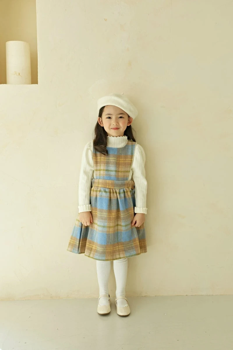 Bbb - Korean Children Fashion - #childofig - Check One-piece - 6