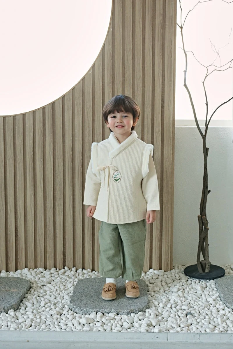 Bbb - Korean Children Fashion - #fashionkids - Floral Boy Hanbok Baeja Vest - 9