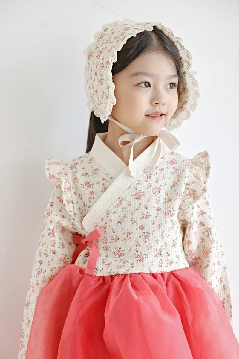 Bbb - Korean Children Fashion - #kidsshorts - Kids Floral Girl Hanbok - 4