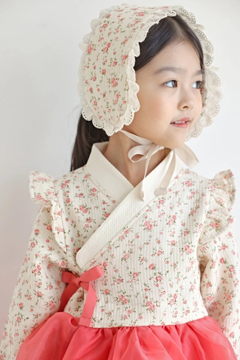 Bbb - Korean Children Fashion - #littlefashionista - Kids Floral Girl Hanbok - 7