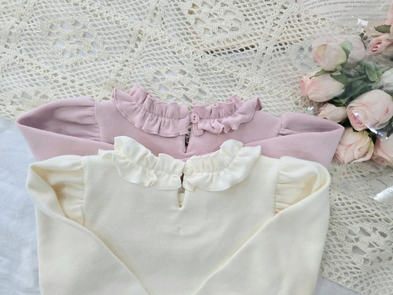 Bbb - Korean Children Fashion - #littlefashionista - Neck Frill Tee - 5