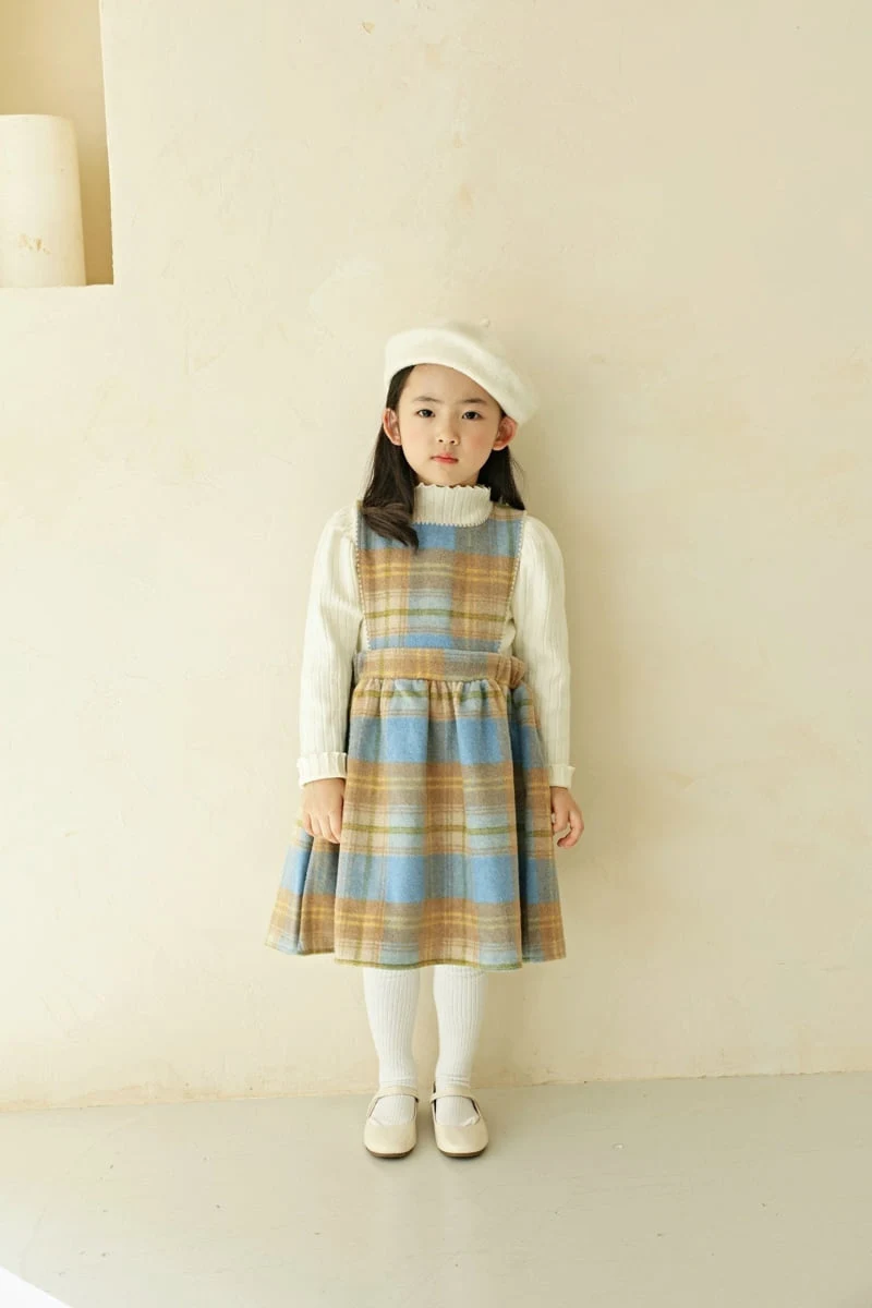 Bbb - Korean Children Fashion - #prettylittlegirls - Check One-piece - 5