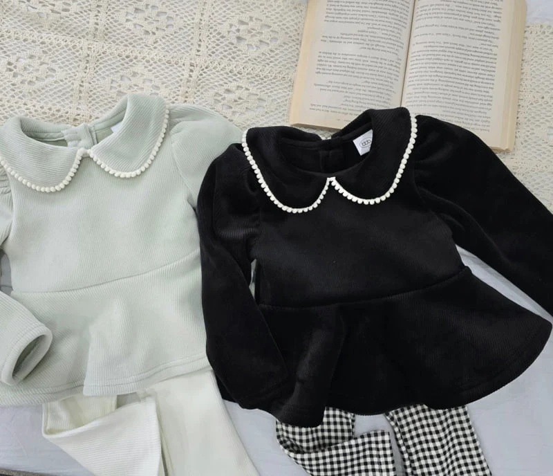 Bbb - Korean Children Fashion - #prettylittlegirls - Collar Lace Tee