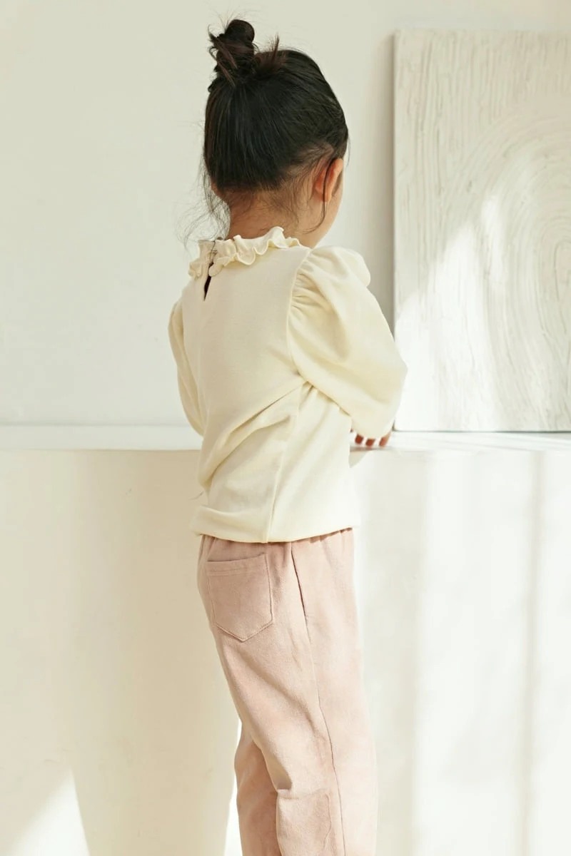 Bbb - Korean Children Fashion - #todddlerfashion - Neck Frill Tee - 9