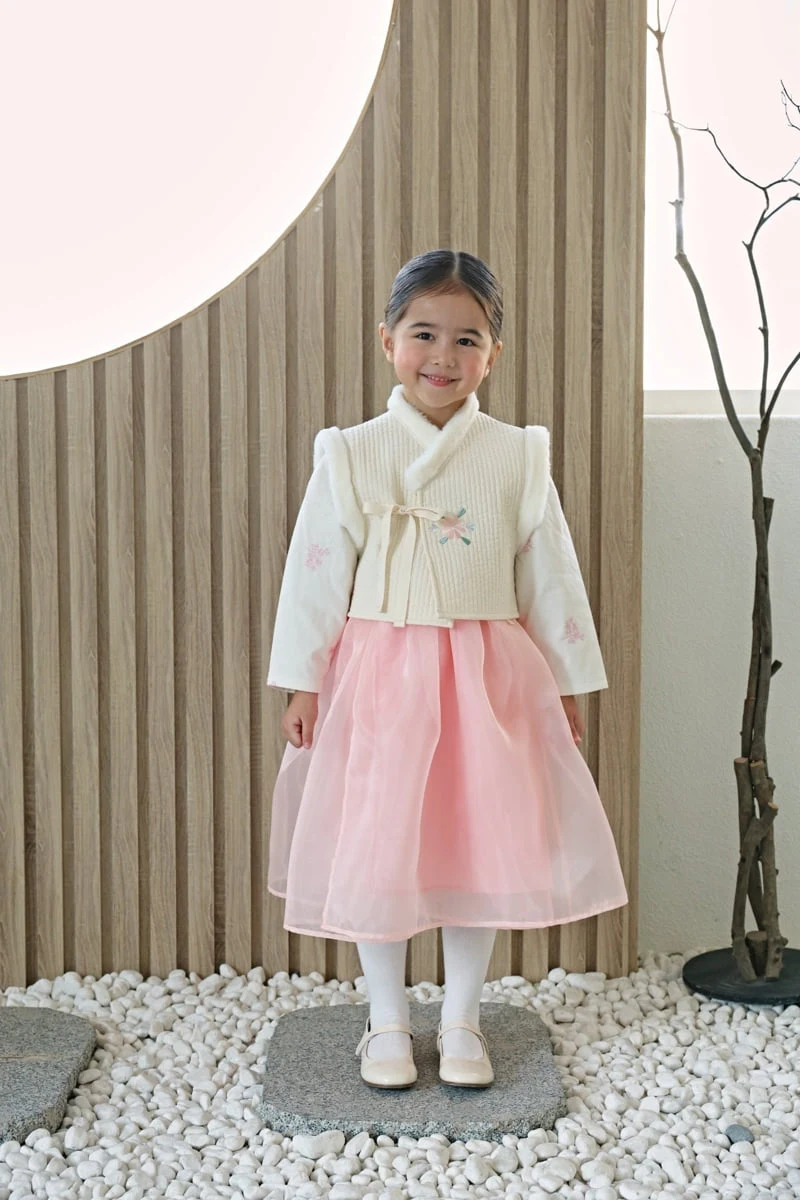 Bbb - Korean Children Fashion - #todddlerfashion - Floral Girl Hanbok Baeja Vest - 4