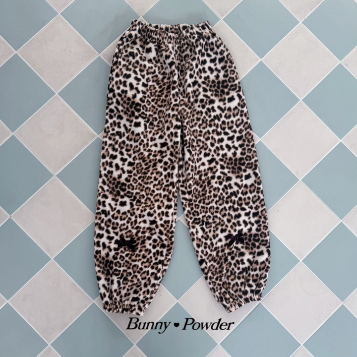 Bunny Powder - Korean Children Fashion - #minifashionista - Leopard Jogger Pants (with Mom) - 3