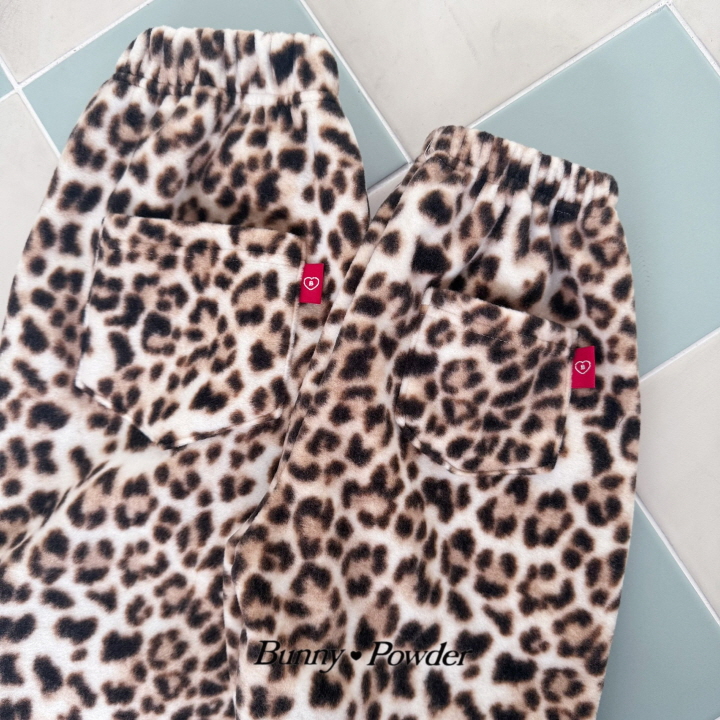 Bunny Powder - Korean Children Fashion - #minifashionista - Leopard Jogger Pants (with Mom) - 4