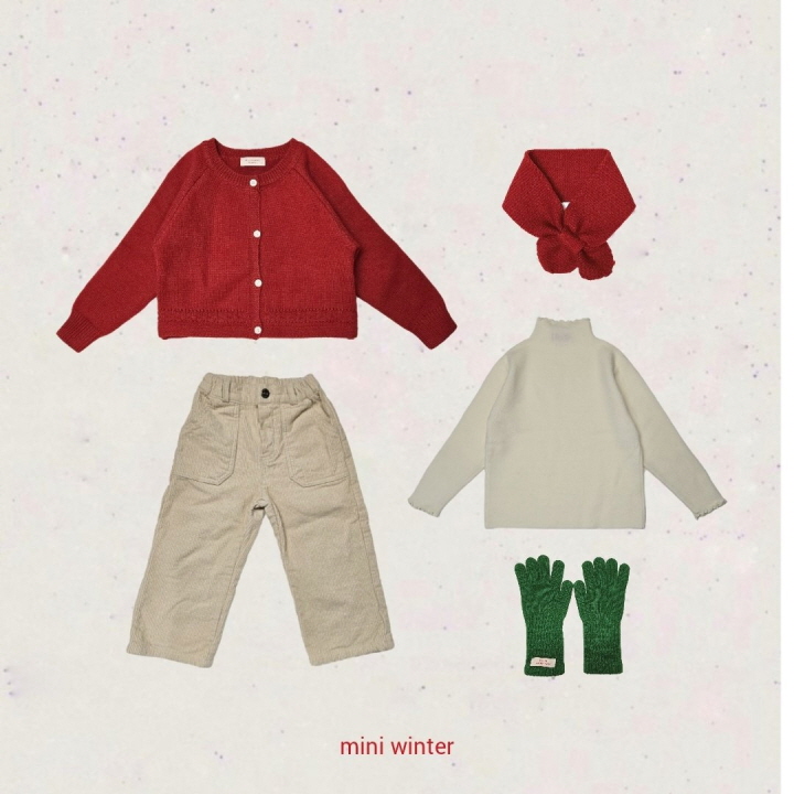 Bymimi - Korean Children Fashion - #kidzfashiontrend - Muffler Knit Set - 10