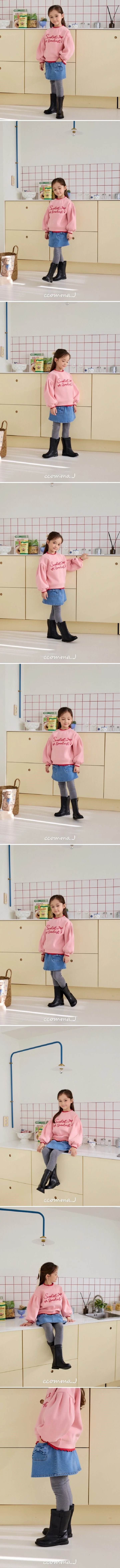 Ccommaj - Korean Children Fashion - #discoveringself - Dutch Ribbon Denim Skirt Leggings