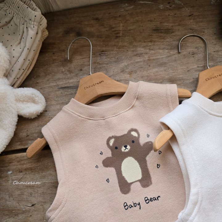 Choucream - Korean Baby Fashion - #babyboutiqueclothing - Cutie Bear Vest - 2