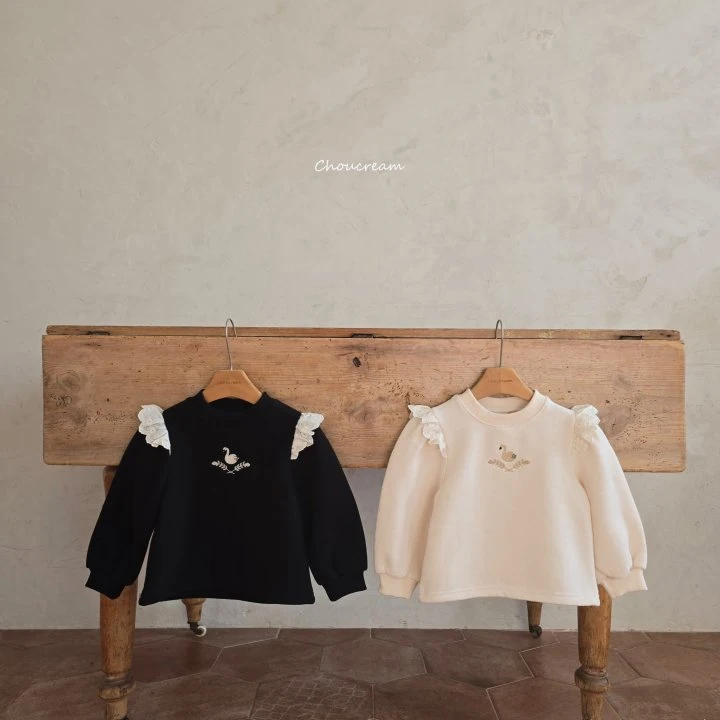 Choucream - Korean Baby Fashion - #babyboutiqueclothing - Swan Frill Tee