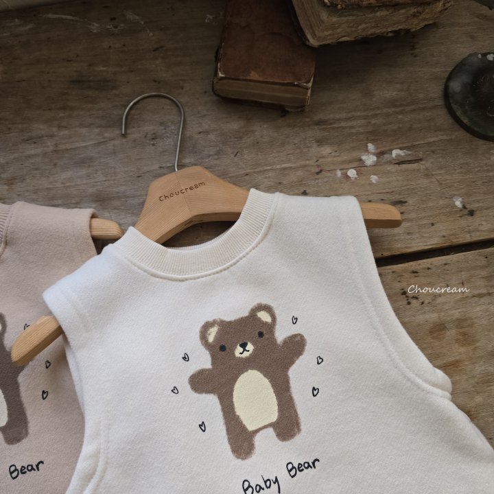 Choucream - Korean Baby Fashion - #babyclothing - Cutie Bear Vest - 3