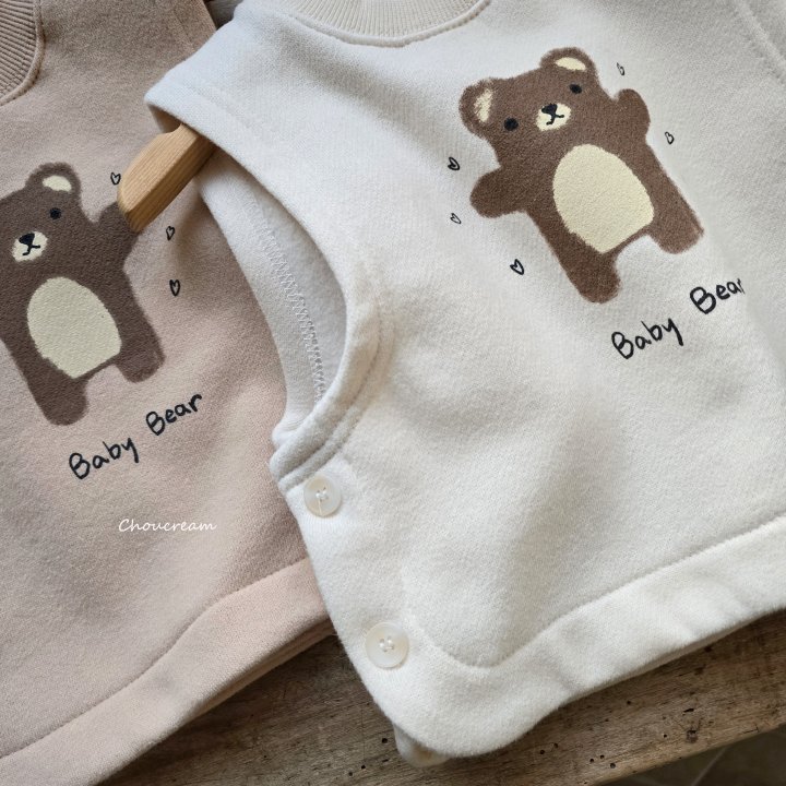 Choucream - Korean Baby Fashion - #babyclothing - Cutie Bear Vest - 4