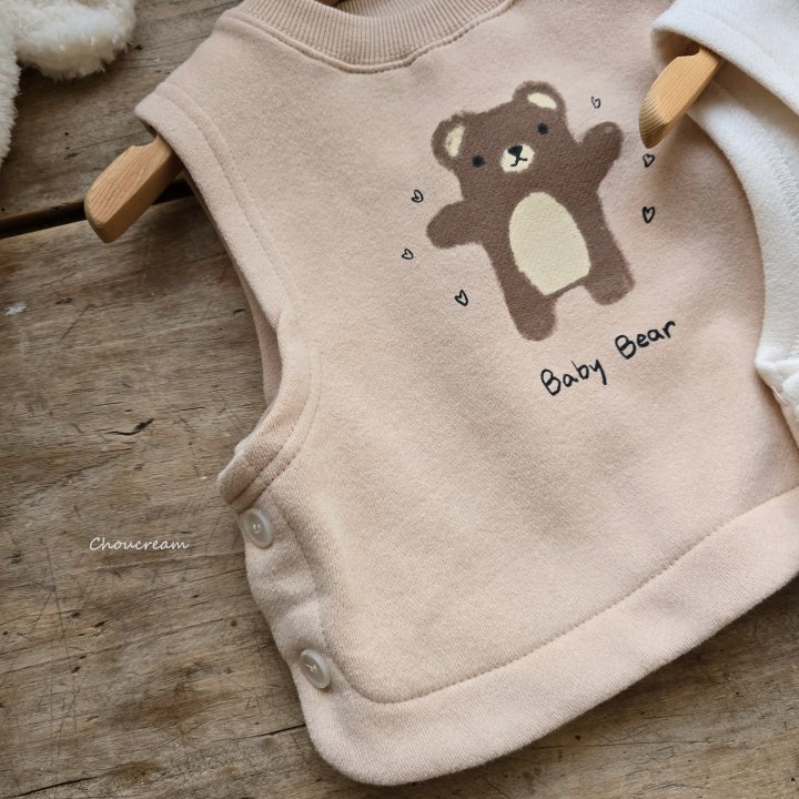 Choucream - Korean Baby Fashion - #babyfever - Cutie Bear Vest - 5