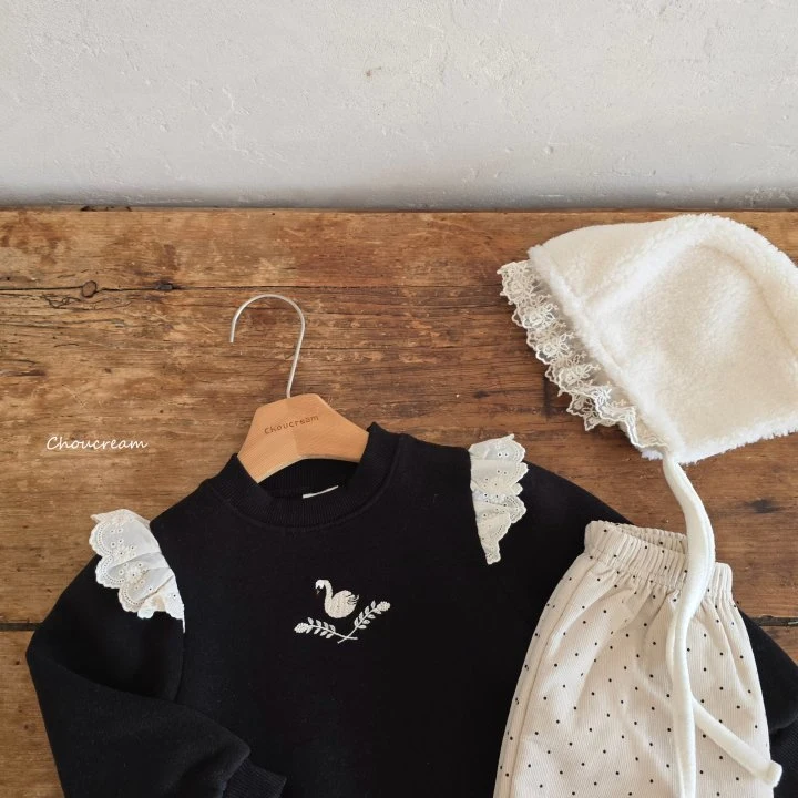 Choucream - Korean Baby Fashion - #babygirlfashion - Swan Frill Tee - 5