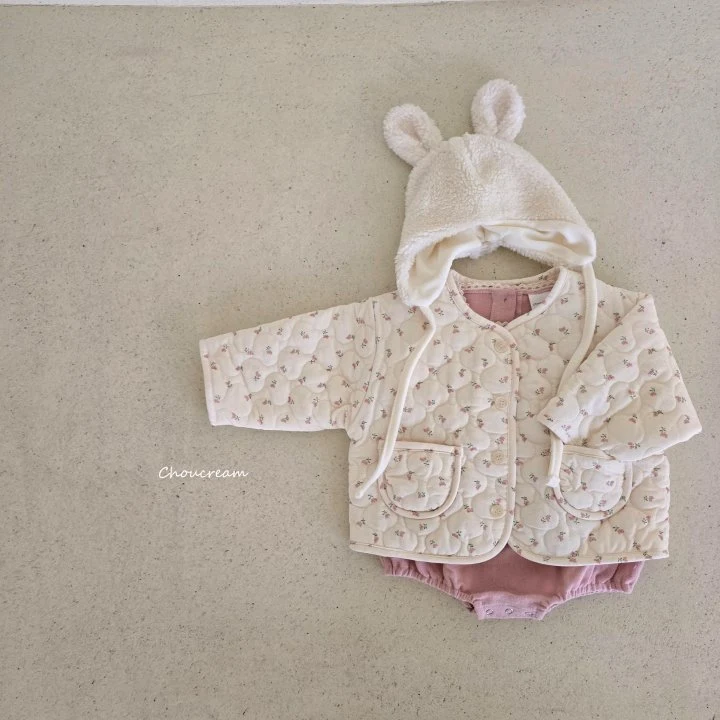 Choucream - Korean Baby Fashion - #babygirlfashion - Flower Padding Jacket - 7