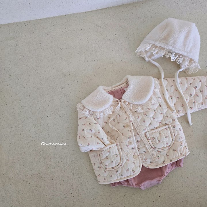 Choucream - Korean Baby Fashion - #babylifestyle - Flower Padding Jacket - 8